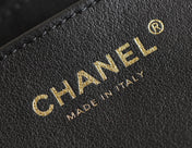 CHANEL 25S TOTE 36 CM IN BLACK LAMBSKIN WITH GOLD HARDWARE