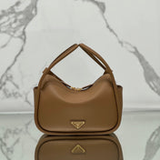DARLING HANDBAG 25 IN RUSSET BROWN SOFT GRAIN LAMBSKIN