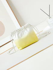 CC MINI 20 HOBO BAG IN WHITE MIX LIGHT YELLOW CALFSKIN