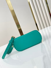 NANO ALMA 18 IN TURQUOISE QUILTED LAMBSKIN GOLD HARDWARE