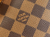 COSMETIC POUCH 22 IN BROWN DAMIER EBENE CANVAS