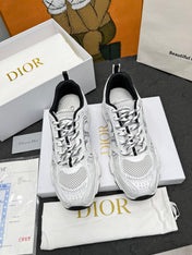 CD CHRONO SNEAKERS IN WHITE AND BLACK MESH