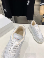 CHLOÉ NAMA SNEAKER 5 CM IN WHITE CALFSKIN