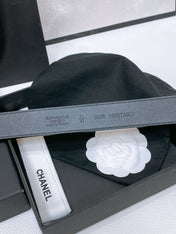 CHANEL 26S BELT 30 MM IN BLACK CALFSKIN 670900