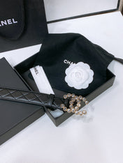 CHANEL 26S BELT 30 MM IN BLACK CALFSKIN 670902