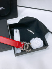 CHANEL 26S BELT 30 MM IN RED CALFSKIN 670906