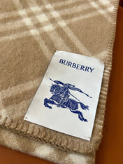 CHECK WOOL 182 CM SCARF CAMEL BROWN 405051