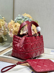 MINI 23 TOUJOURS BAG IN RUBY RED MACROCANNAGE LAMBSKIN