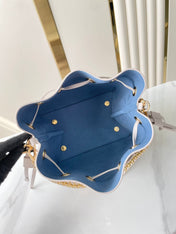 BELLA 22 IN BLUME PERFORATED CALFSKIN GOLD HARDWARE