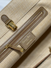 LARGE 41 TOUJOURS BAG IN BISQUE BEIGE CANNAGE RAFFIA
