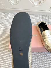 NAPPA LOAFERS IN GOLD METALLIC LAMBSKIN