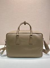 BRIEFCASE 40 IN DRIED MOSS GRAINED CALFSKIN