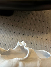MIUMIU 26S BALLERINAS IN WHITE RUCHES NAPPA CALFSKIN