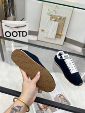 MIUMIU 26S SNEAKERS IN BLUE BLACK SUEDE