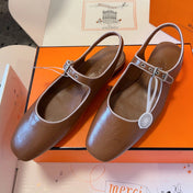KLEO SLINGBACK IN BRONZE BROWN CALFSKIN