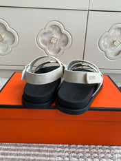 HM 26S CHYPRE SANDAL WITH BACK STRAP IN CREAM WHITE SUEDE