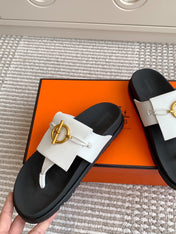 HM 26S JOYCE SANDAL IN WHITE CALFSKIN