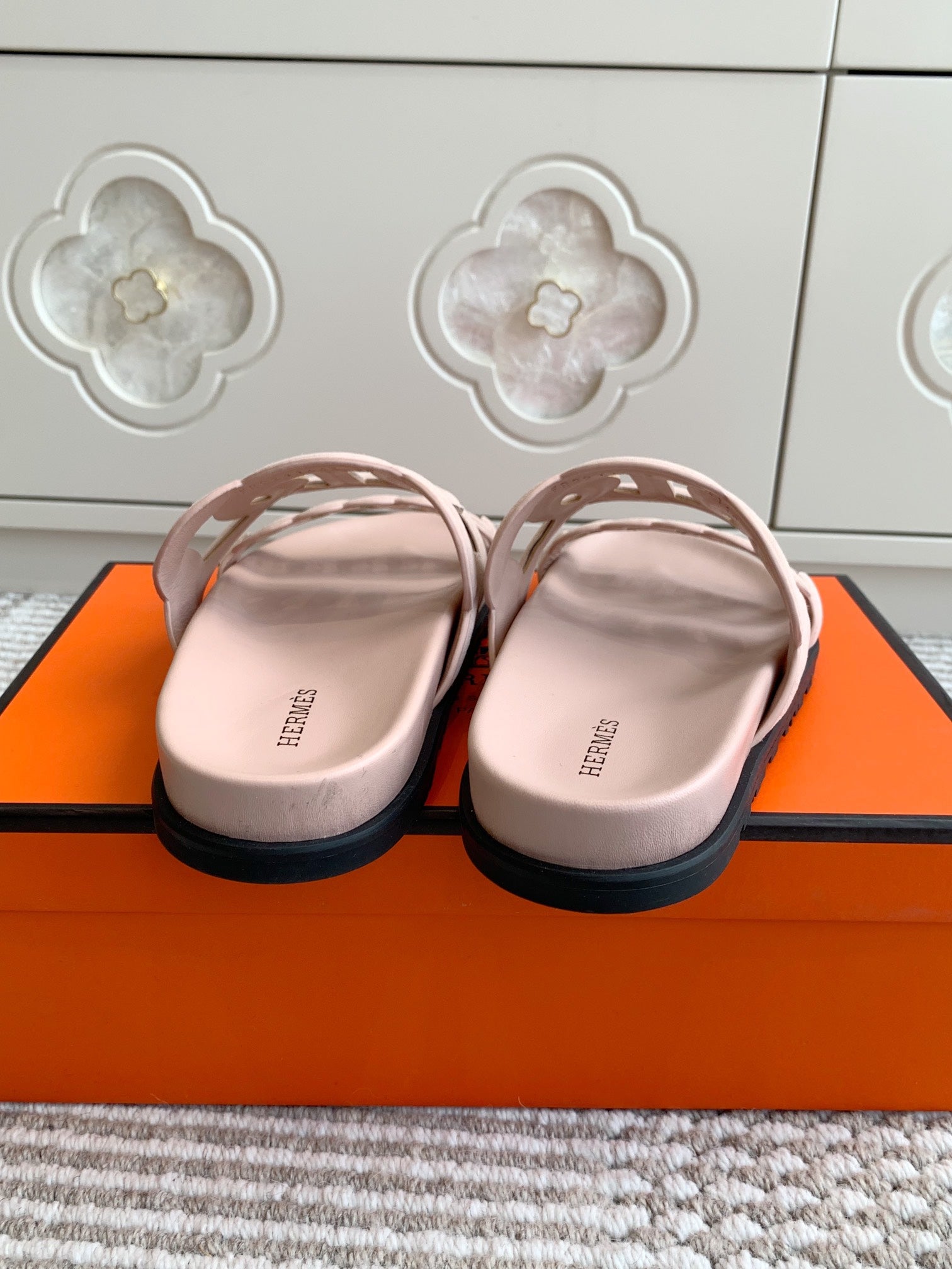 HM 26S EXTRA SANDAL IN LIGHT PINK CALFSKIN AND SUEDE