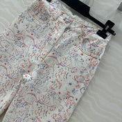 CC Straight Pants Multicolor Denim Cotton