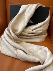 CHANEL 25S SCARF 140 IN WOOL SILK 700809