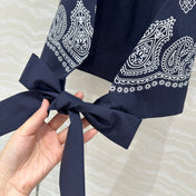 MIUMIU MIDNIGHT BLUE STRAPPY BACK TOP