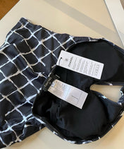 CC BIKINI SWIMSUIT SET IN WHITE CHECKERED PRINT ON BLACK BACKGROUND 624545