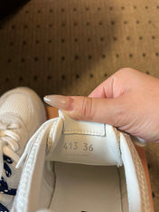 MIUMIU 26S SNEAKERS IN WHITE MESH MIX CALFSKIN