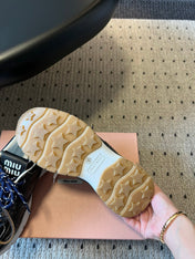 MIUMIU 26S SNEAKERS 530 SL IN BLACK CALFSKIN