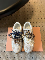 MIUMIU 26S SNEAKERS 530 SL IN WHITE CALFSKIN