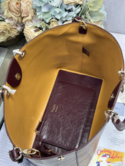 DIOR 26S TOUJOURS BAG 37 IN DARK RED CALFSKIN
