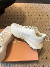 MIUMIU 26S SNEAKERS IN WHITE TECHNICAL FABRIC