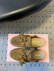 MIUMIU 26S MULES IN OLIVE BROWN SUEDE