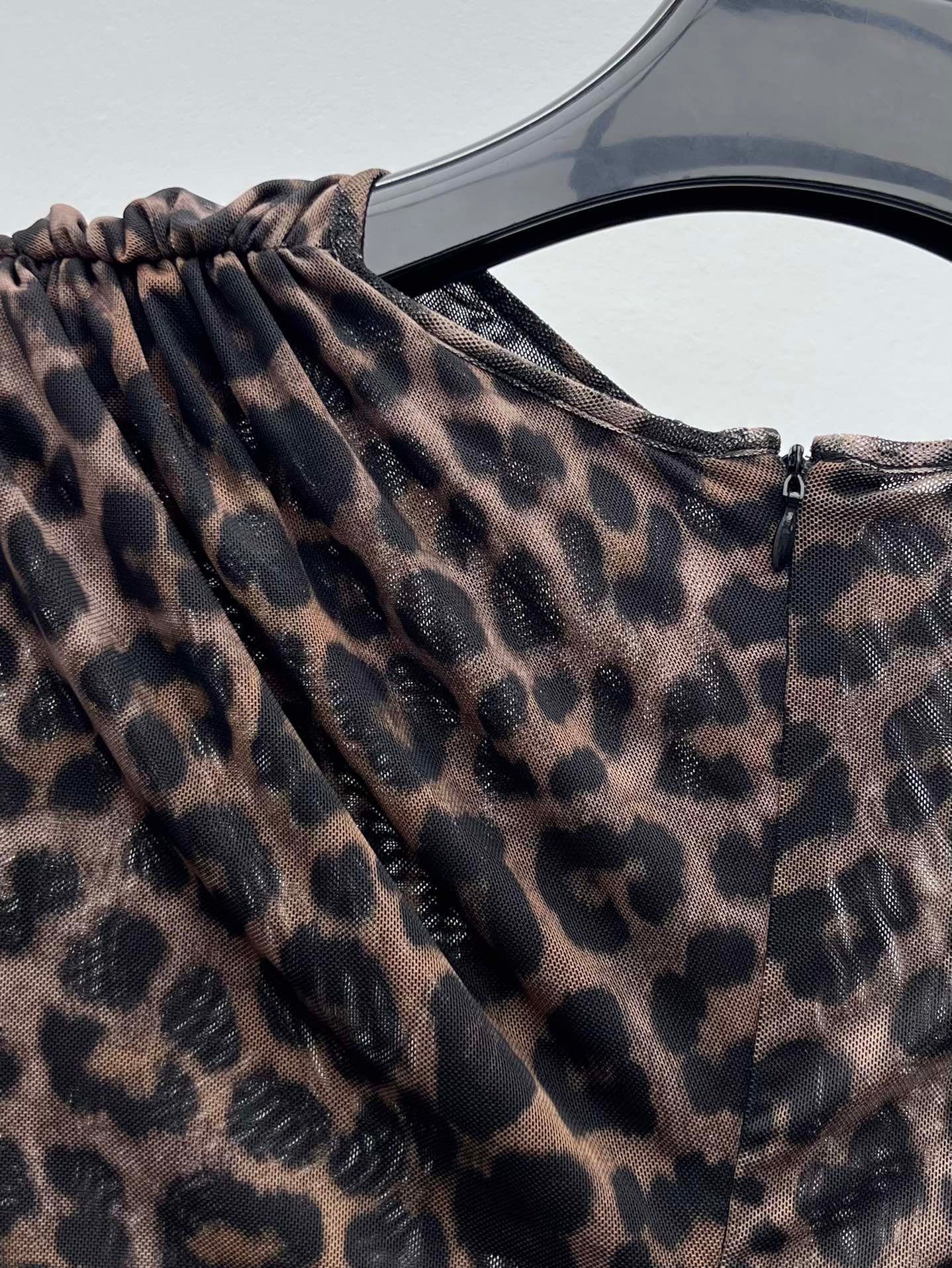YSL 25S LEOPARD PRINT DRESS STYLE 44