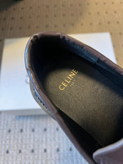 CELINE 26S LOAFER IN DARK CHOCOLATE BROWN CALFSKIN