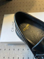 CELINE 26S LOAFER IN BLACK CALFSKIN WITH GOLD HARDWARE STYLE 3