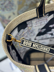 DIOR 26S BOOK TOTE BAG 34 IN MUTICOLOR RAFFIA STYLE 3