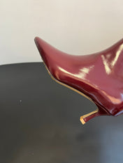 BOTTEGA VENETA 26S POINTED-TOE BOOTS 50 MM IN DARK RED CALFSKIN