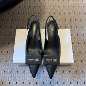 CELINE 26S HIGH-HEEL SLINGBACK 45 MM IN BLACK CALFSKIN