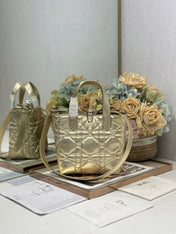 DIOR 26S TOUJOURS BAG 18 IN GOLD CALFSKIN