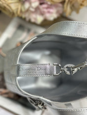 DIOR 26S TOUJOURS BAG 18 IN SILVER CALFSKIN