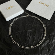 CD 26S LOGO LINK CHAIN NECKLACE IN SILVER METAL 633148