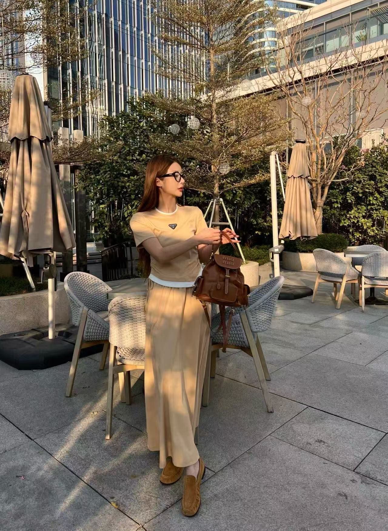 PRADA 26S TOP AND SKIRT SET STYLE 834