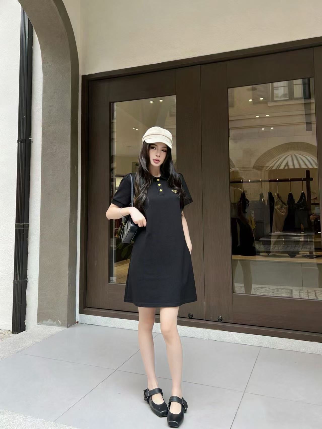 PRADA 26S SHORT-SLEEVE POLO DRESS STYLE 828
