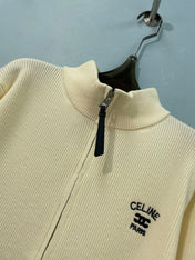 CELINE 26S ZIP-UP KNIT CARDIGAN 661