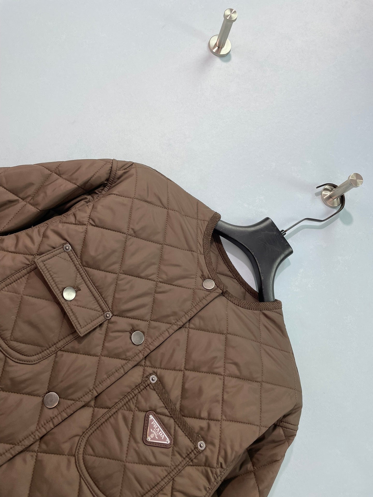 PRADA 26S QUILTED PATCH-POCKET JACKET 1225