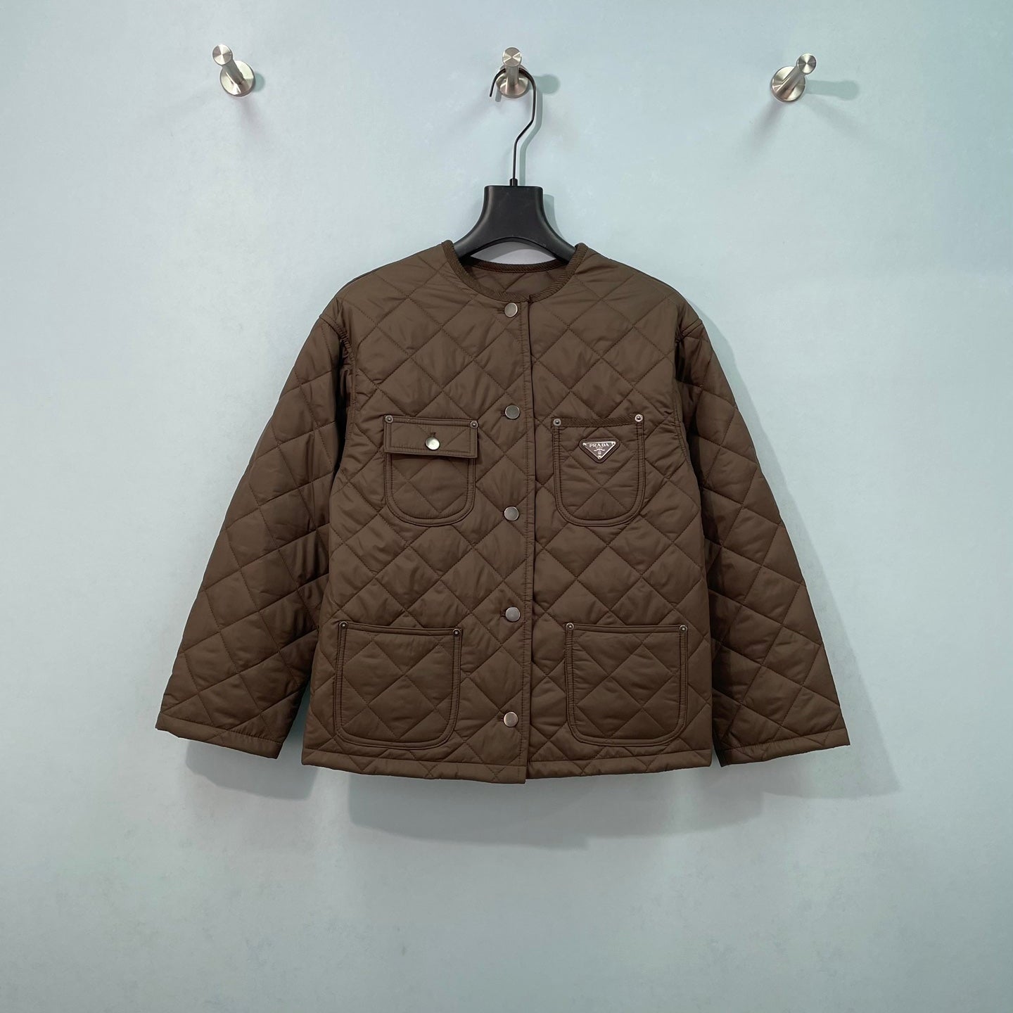 PRADA 26S QUILTED PATCH-POCKET JACKET 1225