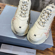 TRIPLE S SNEAKER DIY METAL IN WHITE CALFSKIN