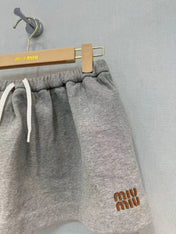 Miu Short Grey Cotton