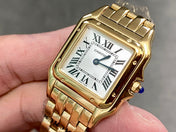 PANTHERE 27MM GOLD CASE WHITE DIAL