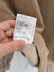 CHANEL 26S HALF-ZIP KNIT SWEATER IN BEIGE WOOL